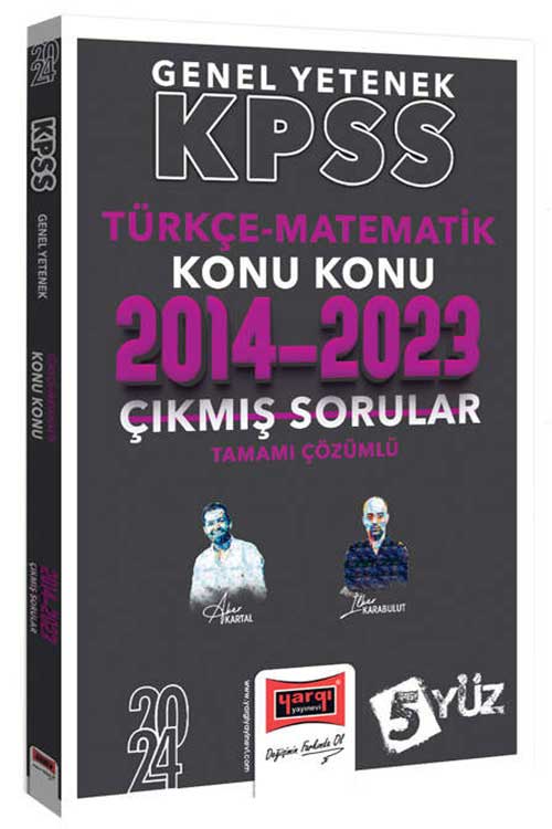 Yargı Yayınları 2024 KPSS 5Yüz Genel Yetenek Türkçe Matematik Tamamı