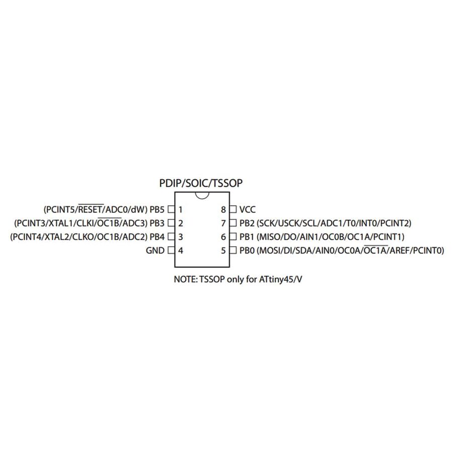 Attiny Su Smd Bit Mhz Mikrodenetleyici Soic Komponentci