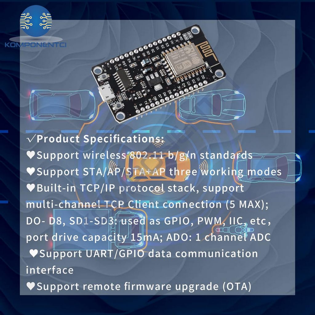 Nodemcu Lolin V Ch Esp Geli Tirme Kart Komponentci Net