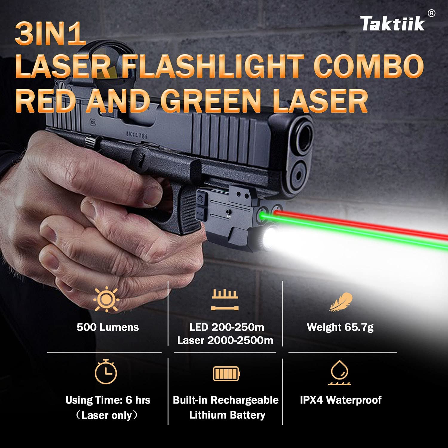 Us Tactical 3IN1 Red Green Laser Yeni Nesil