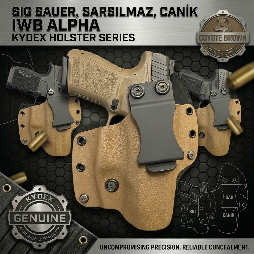Tactical Kydex IWB Usa Coyote Brown İç Kılıf" SİG SAUER , SARSILMAZ, CANİK"