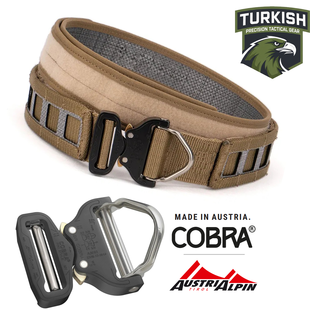 Profesyonel Taktik Ekipman Kemeri Coyote| AustriAlpin COBRA | Yüksek Mukavemet & MOLLE Uyumlu