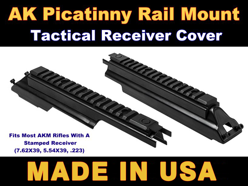 AK Picatinny Rail Receiver Cover  Çelik Gövde, Alüminyum Ray, AK47/AKM Uyumlu Üst Kapak