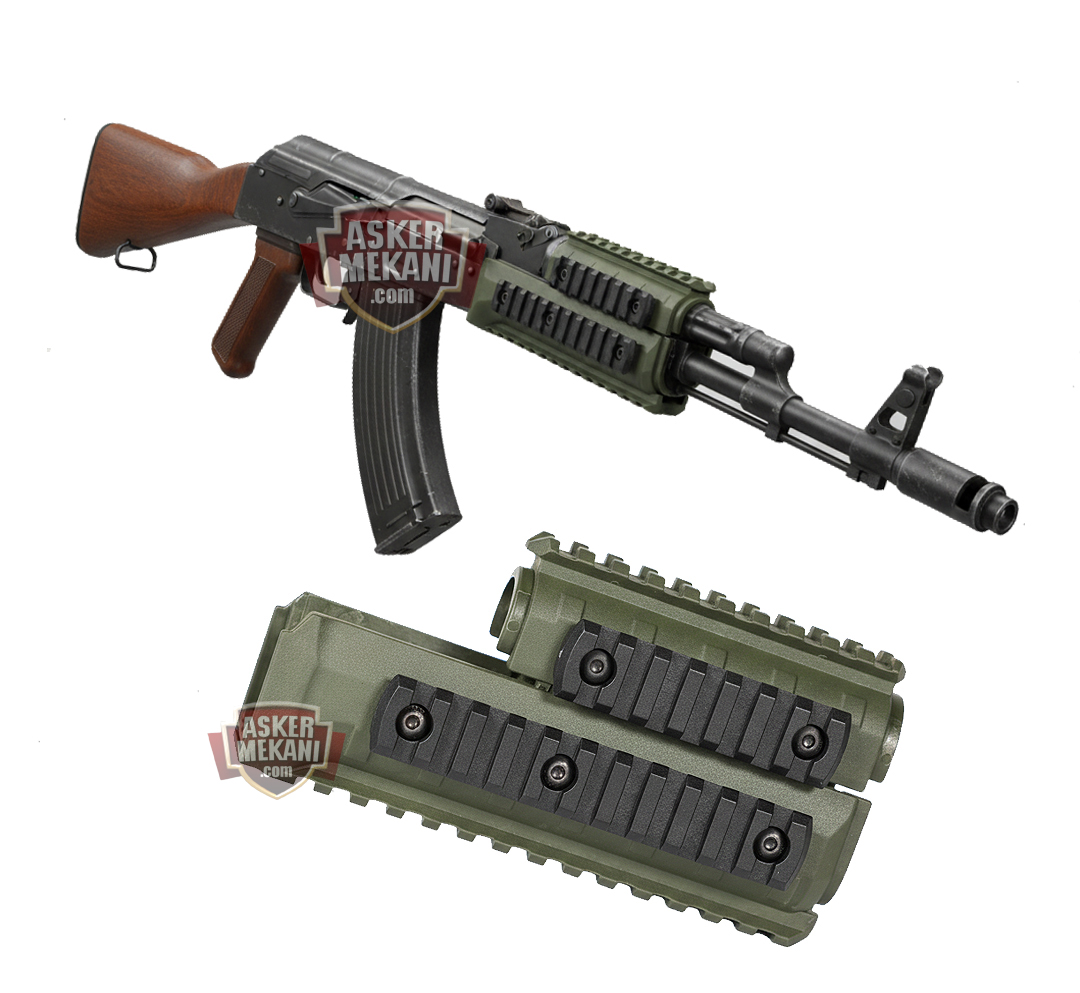 AK-Serisi Modüler El Kundağı  AK47 / AK74 Uyumlu Green