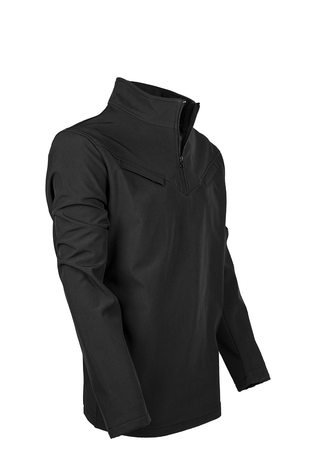Softshell Uzun Kollu Siyah Tshirt