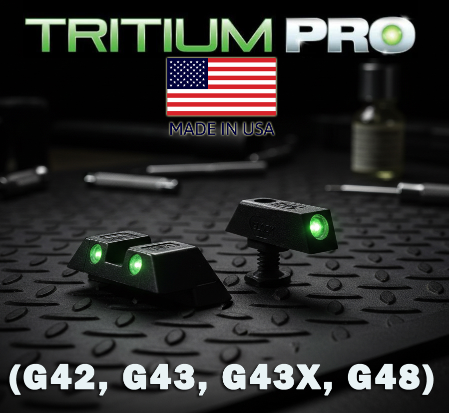 Glock Orijinal OEM Gece Nişangahı Seti  Trityum  ABD Üretimi (G42 / G43 / G43X / G48)