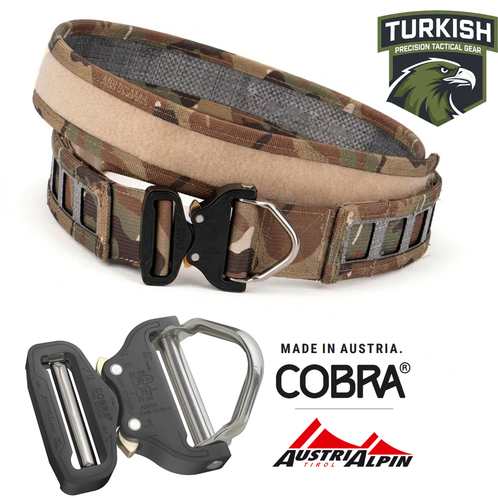 Profesyonel Taktik Ekipman Kemeri Multicamo| AustriAlpin COBRA | Yüksek Mukavemet & MOLLE Uyumlu
