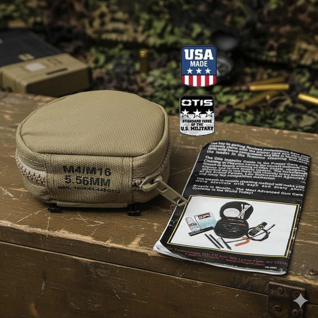 Orijinal Otis 5.56mm Askeri Temizlik Kiti  NSN 1005-01-448-8513  Tan Kılıf  ABD Yapımı