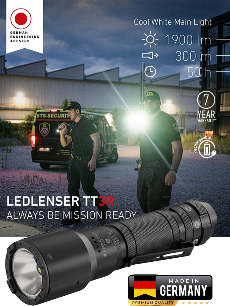 LEDLENSER TT3R Taktik Şarjlı El Feneri  1900 Lümen