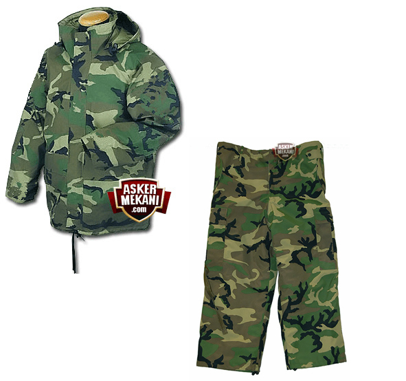 Gore-tex Soğuk Alt Üst Takım Woodland Camo