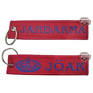 J�AK Jandarma Logo ��lemeli Anahtarl�k