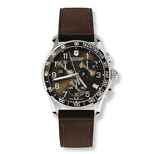 VICTORINOX Swiss Army Chrono Brown Classic Quartz Chronograph 40mm Saat