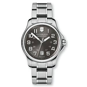 VICTORINOX Swiss Army Officer's Gent Brown  Analog Quartz 40mm Saat