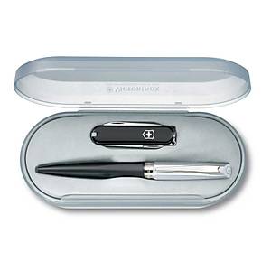 Victorinox Classic SD Black and Caran D'Ache Pen Set
