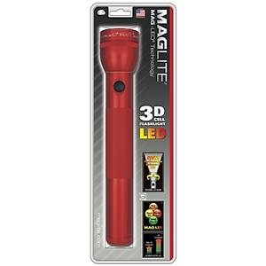 MAGLITE 3-CELL D FLASHLIGHTS Red
