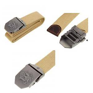Flexibility Alloy Head Tactical Cotton Canvas Belt