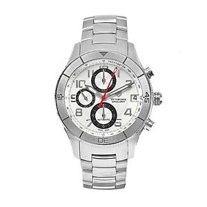 VICTORINOX Swiss Army Ambassador Clous de Paris Mechanic Chrono Silver
