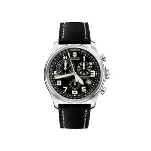 VICTORINOX Swiss Army Infantry Vintage Quartz Chrono Black Leather 44mm