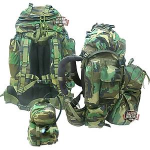 Military Combat Bag Woodland Camo
