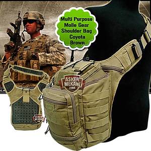 Multi Purpose Molle Gear Shoulder Bag Coyate Brown