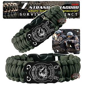 Outdoor Paracord Bracelet Green �zel Harekat