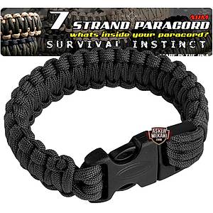 Outdoor Paracord Bracelet Black