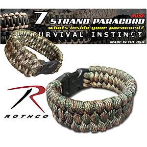 Rothco Tri Weave Paracord Bracelet Camo