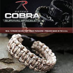 Rothco Cobra Paracord Bracelet Desert Camo