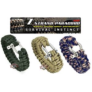 Stainless Steel D Shackle Survival Bracelet