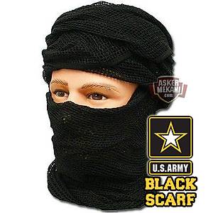 Military Scrim Net Scarf  BLACK