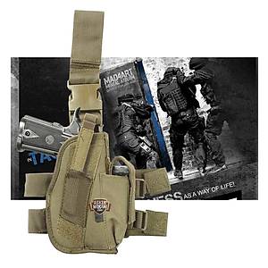 Tactical drop leg pistol holster coyote Tan