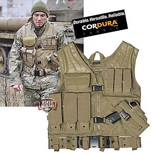 US Tactical Cross Draw Vest Coyote Brown