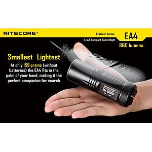 Nitecore EA4 Pioneer Compact LED 860 Lumen Flashlight