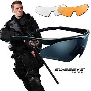 SWISS EYE RAPTOR BALLISTIC GLASSES BLACK FRAME