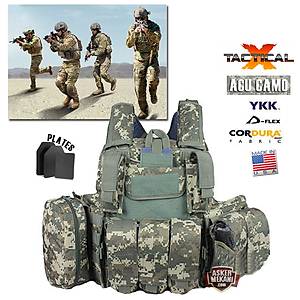 Us Combat Strike Plate Carrier Vest Acu Camo