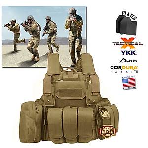 Us Combat Strike Plate Carrier Vest Coyote Brown