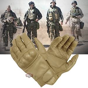 Leather Tactical Gloves Coyote