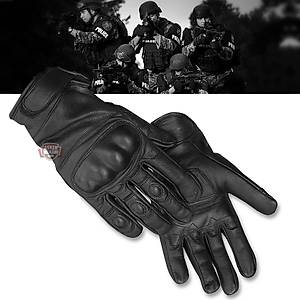 â€‹Leather Tactical Gloves Black