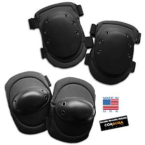 Us Ellow&Knee Protectors Black Dizlik ve Dirseklik