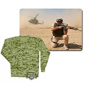 ARMY MAR�NA DESERT UZUN KOLLU CAMO TSH�RT