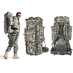 Combat Rucksack Backpack Bag 65L Acu Camo