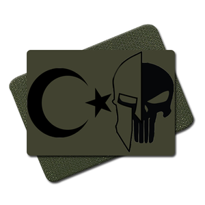 Spartan Haki Bayrak Tactic Metal Patch