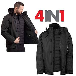 4 IN 1 Tactical Extrem Parka Black