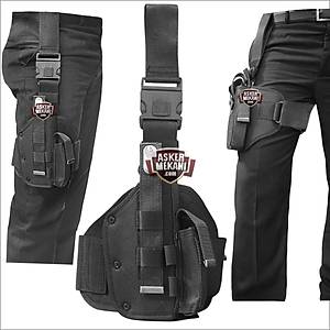 Cordura Leg Holster Black Cordura Bacak K�l�f�