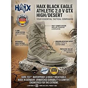 Haix Black Eagle Athletic 2.0 V GTX high/Desert S�per bot