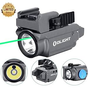 OLIGHT Baldr Mini 600 L�men Ye�il Lazerli Profesyonel Silah Fener ve Lazeri Gri