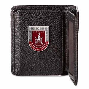T�rk Kara Kuvvetleri Mini Rozetli Katlamal� Klasik C�zdan Siyah