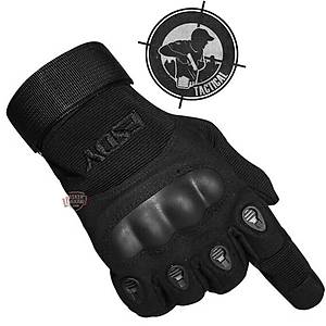 Combat Gear Full Finger Gloves Black