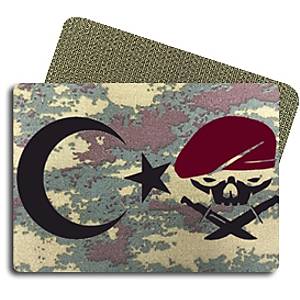 Bordo Bereli Nano Bayrak Tactic Metal Patch