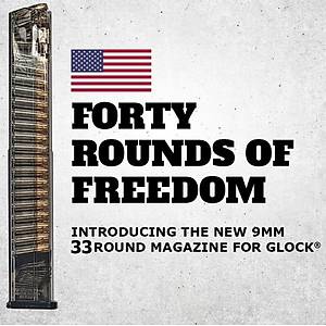 Glock 17, 19, 26, 34 9mm 33 Mermi Transparent